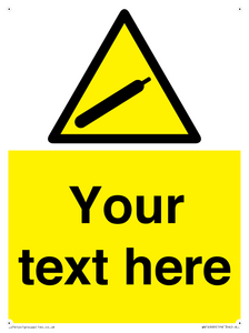 Custom Warning Non-flammable compressed gas